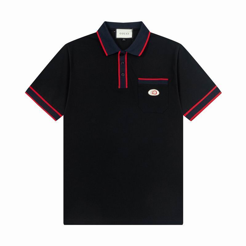 Wholesale Cheap High-quality men Fashion G.ucci Short Sleeve Lapel Replica Designer T Shirts for Sale