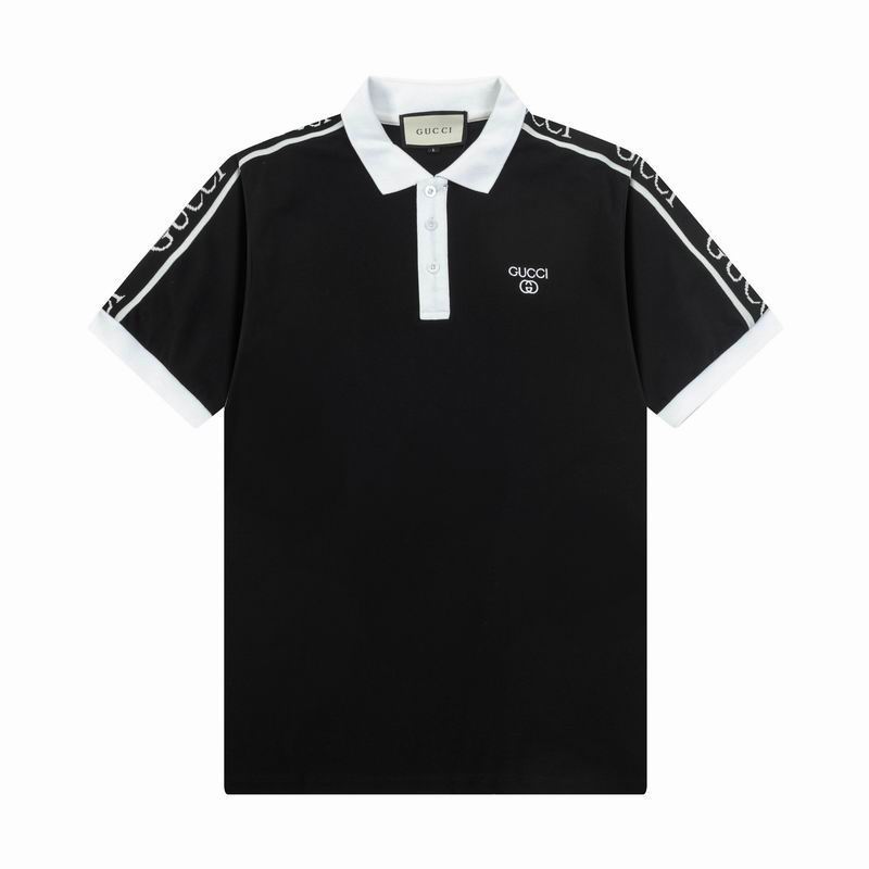 Wholesale Cheap High-quality men Fashion G.ucci Short Sleeve Lapel Replica Designer T Shirts for Sale