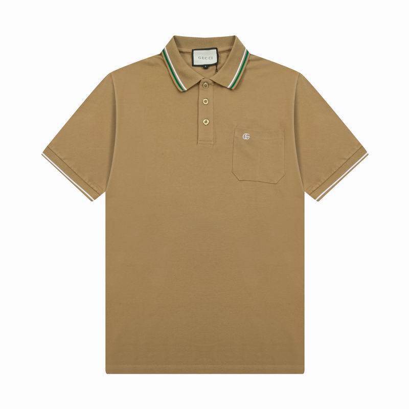 Wholesale Cheap High-quality men Fashion G.ucci Short Sleeve Lapel Replica Designer T Shirts for Sale