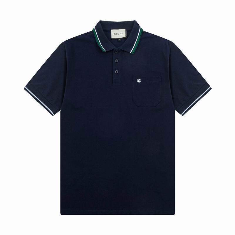 Wholesale Cheap High-quality men Fashion G.ucci Short Sleeve Lapel Replica Designer T Shirts for Sale