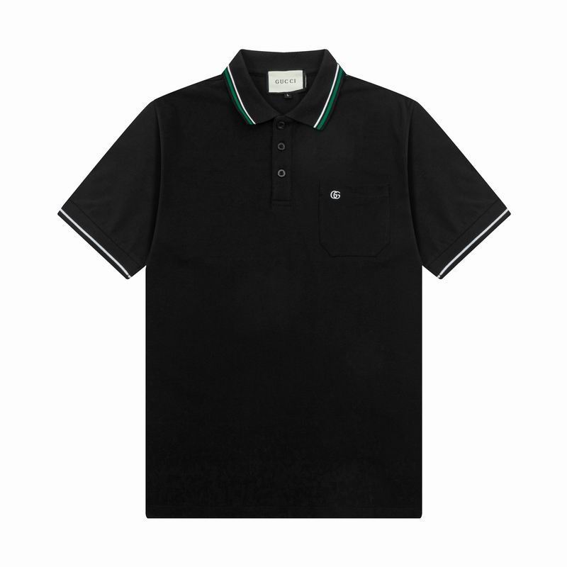 Wholesale Cheap High-quality men Fashion G.ucci Short Sleeve Lapel Replica Designer T Shirts for Sale