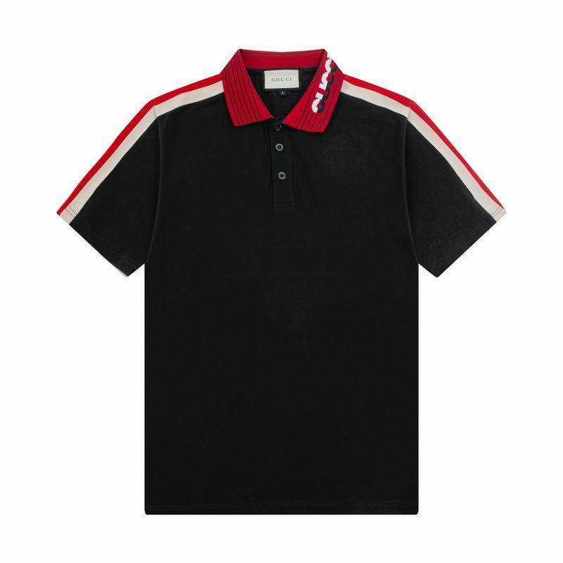 Wholesale Cheap High-quality men Fashion G.ucci Short Sleeve Lapel Replica Designer T Shirts for Sale