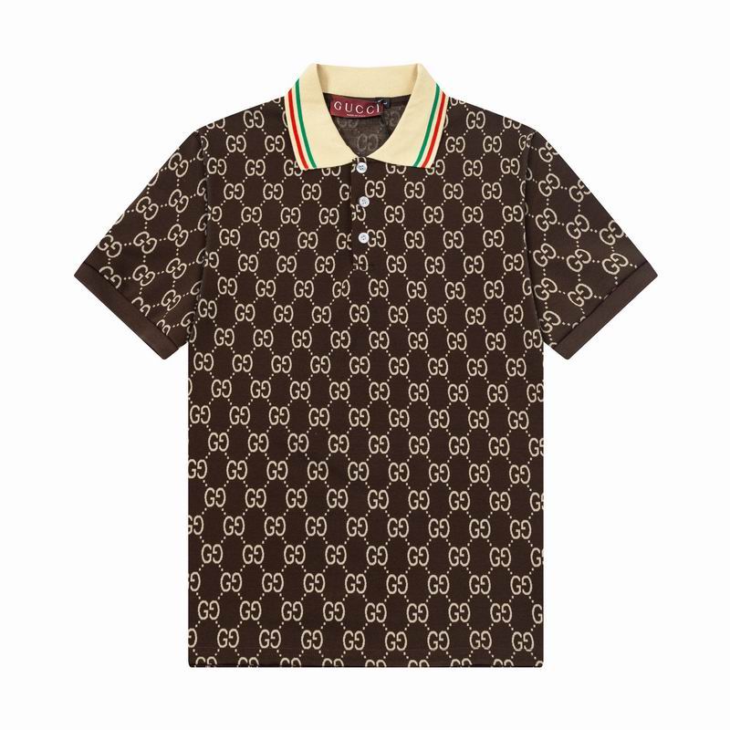 Wholesale Cheap High-quality men Fashion G.ucci Short Sleeve Lapel Replica Designer T Shirts for Sale
