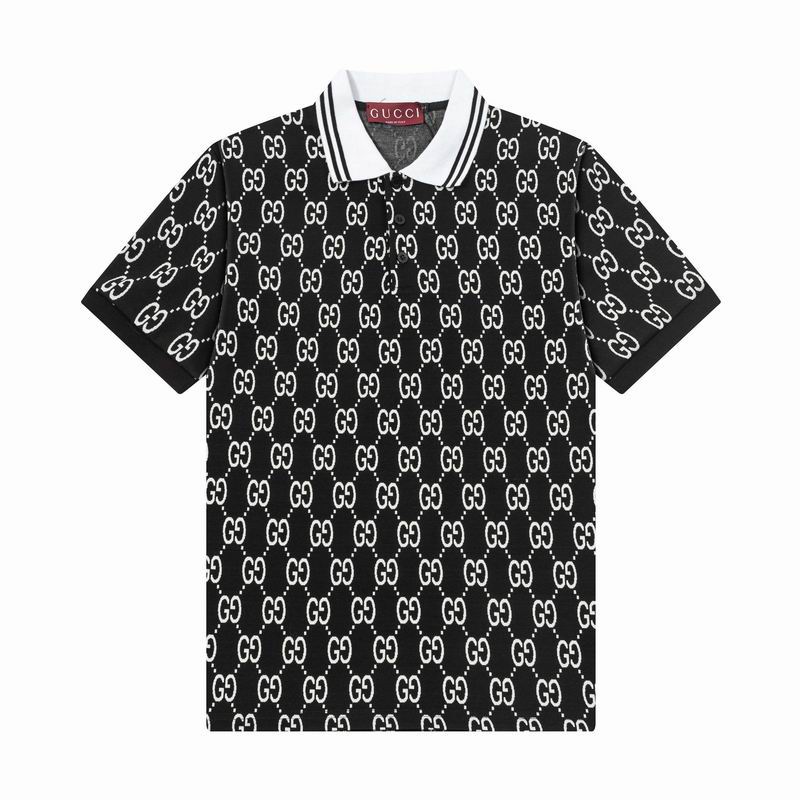 Wholesale Cheap High-quality men Fashion G.ucci Short Sleeve Lapel Replica Designer T Shirts for Sale