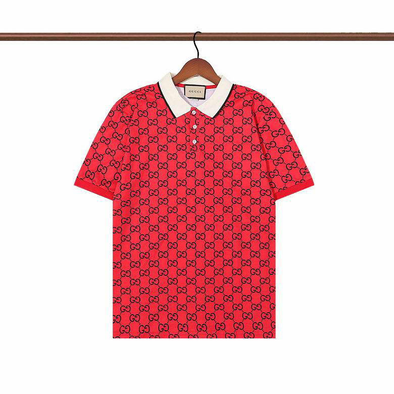 Wholesale Cheap G ucci Short Sleeve Lapel T Shirts for Sale