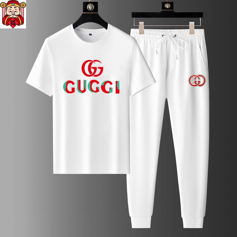 Wholesale High-quality Cheap G.ucci Fashion Short Sleeve Designer Tracksuits for sale