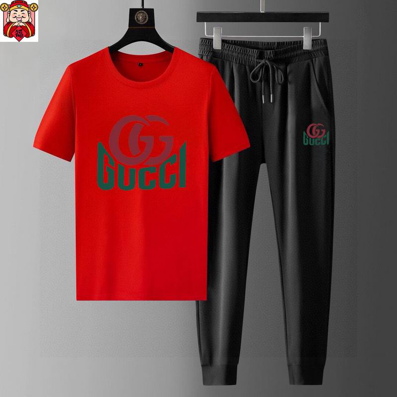 Wholesale High-quality Cheap G.ucci Fashion Short Sleeve Designer Tracksuits for sale
