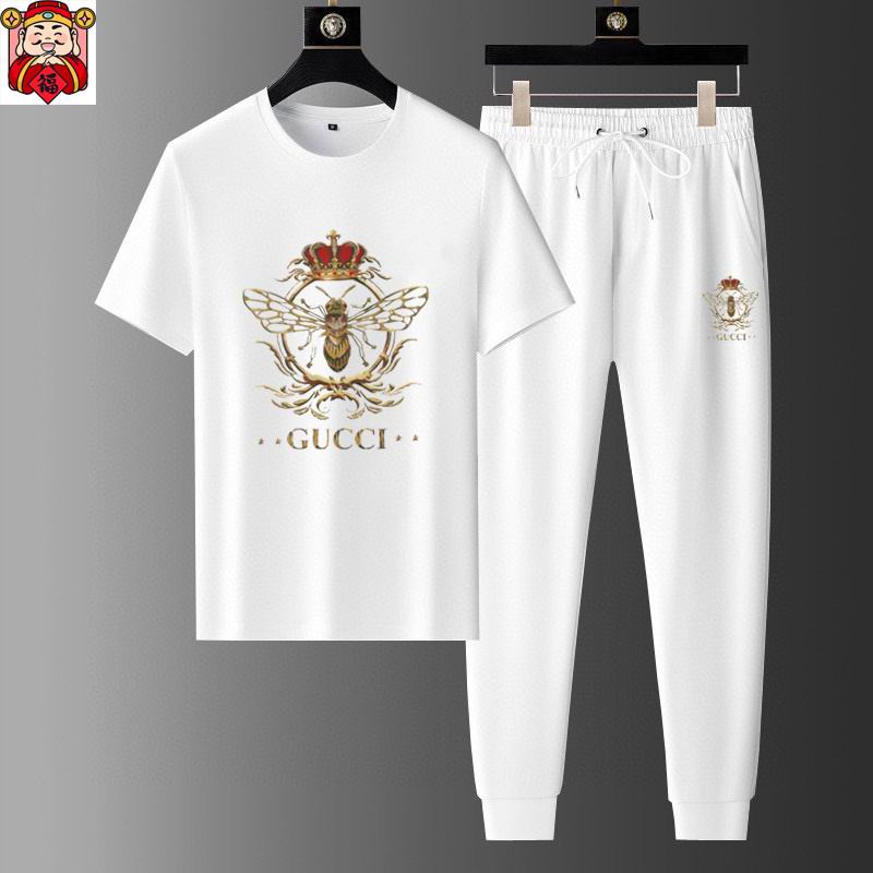 Wholesale High-quality Cheap G.ucci Fashion Short Sleeve Designer Tracksuits for sale