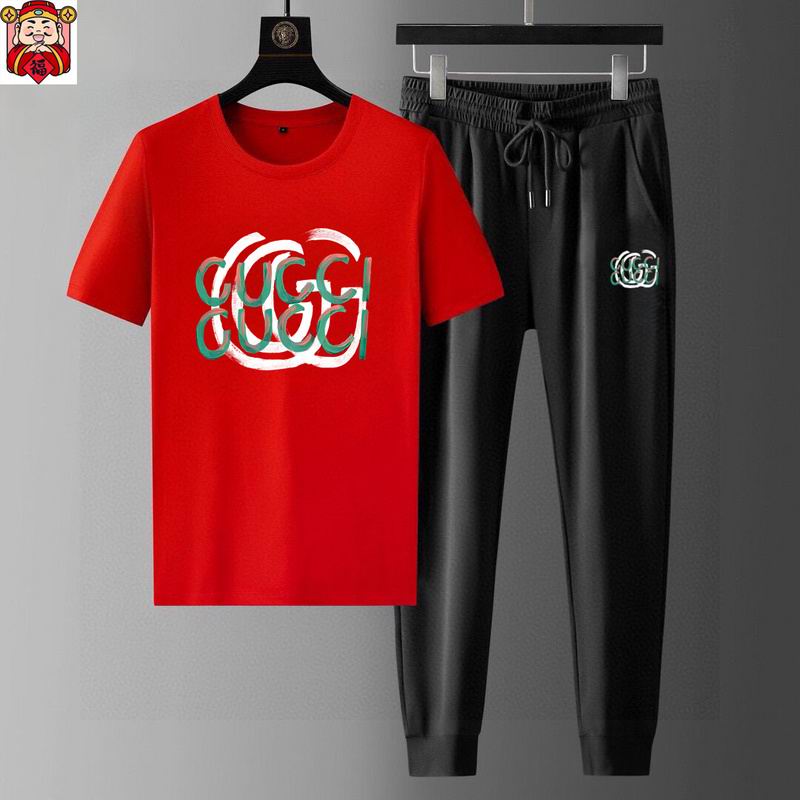 Wholesale High-quality Cheap G.ucci Fashion Short Sleeve Designer Tracksuits for sale