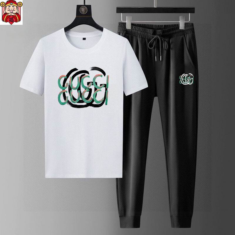 Wholesale High-quality Cheap G.ucci Fashion Short Sleeve Designer Tracksuits for sale