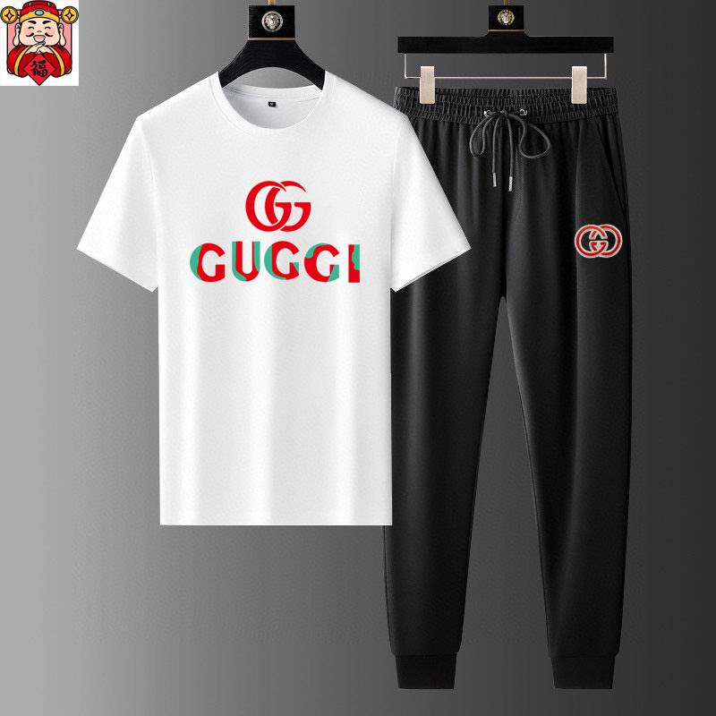 Wholesale High-quality Cheap G.ucci Fashion Short Sleeve Designer Tracksuits for sale