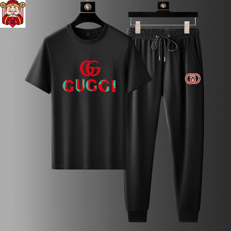 Wholesale High-quality Cheap G.ucci Fashion Short Sleeve Designer Tracksuits for sale