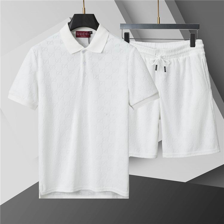 Wholesale Cheap G.ucci Short sleeve Tracksuit for Sale