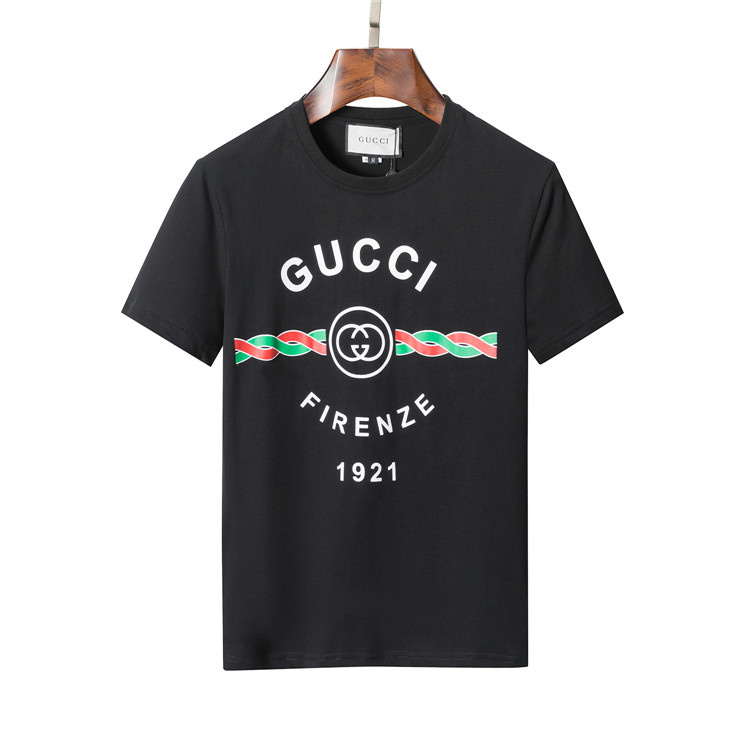 Wholesale Cheap G ucci Short Sleeve men T Shirts for Sale