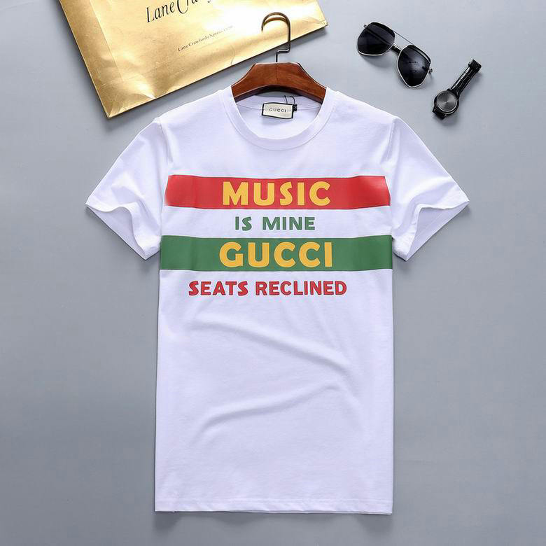 Wholesale Cheap G ucci Short Sleeve men t Shirts for Sale