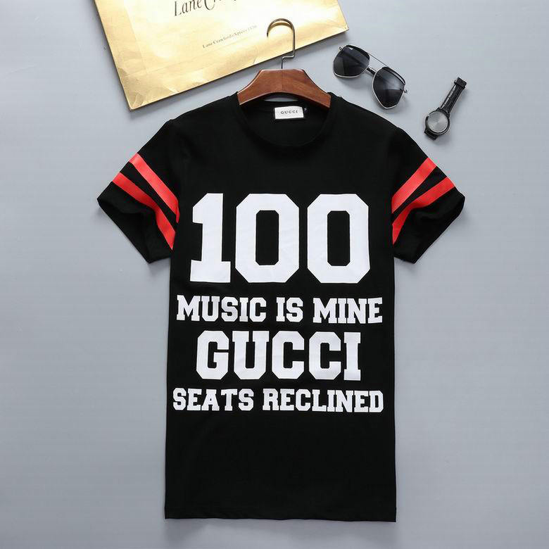 Wholesale Cheap G ucci Short Sleeve men t Shirts for Sale
