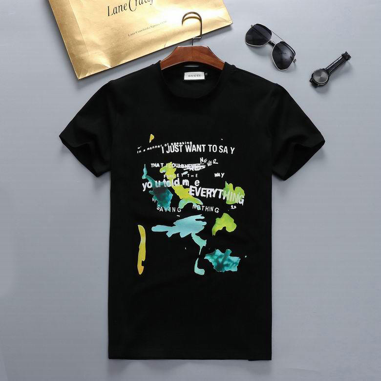 Wholesale Cheap G ucci Short Sleeve men t Shirts for Sale