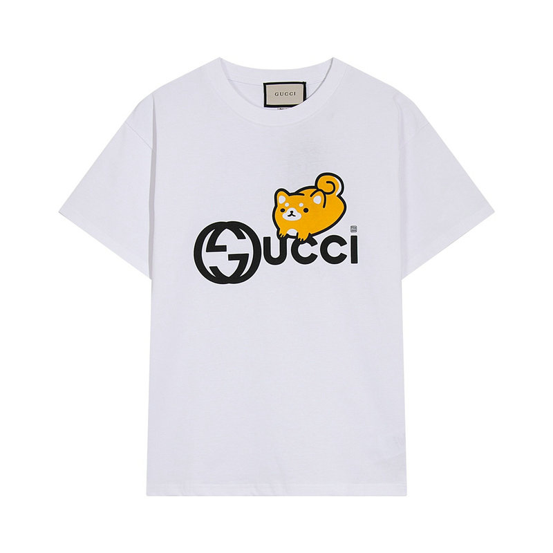 Wholesale Cheap G ucci Short Sleeve Round Collar T Shirts for Sale