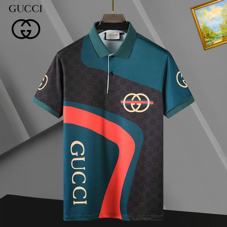 Wholesale Cheap G ucci Short Sleeve Lapel T shirts for Sale