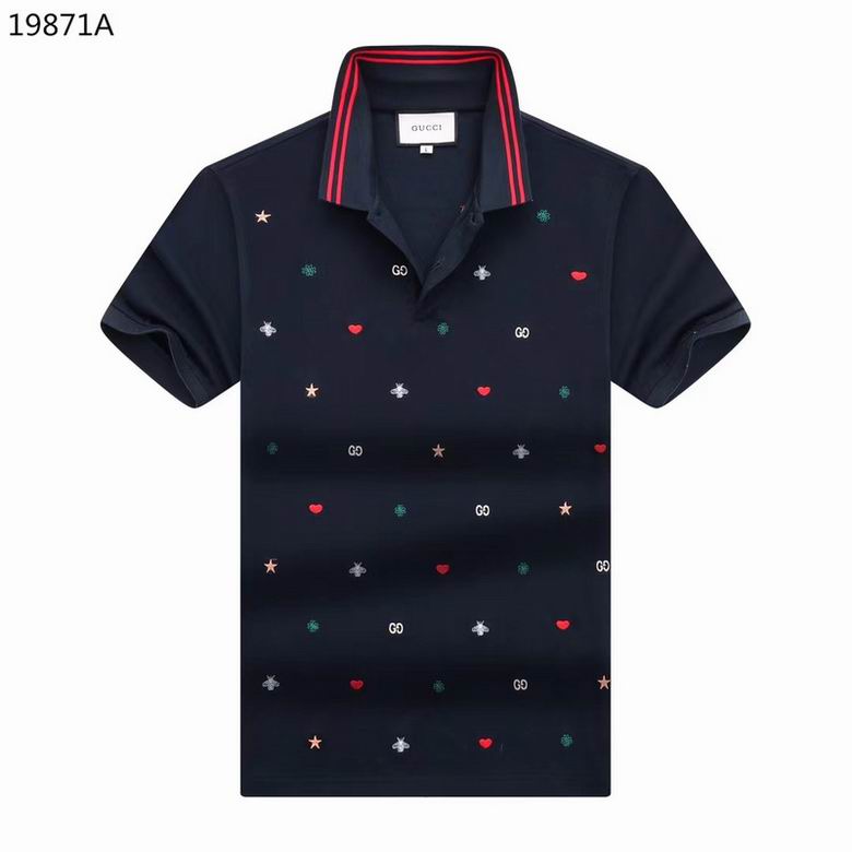 Wholesale Cheap G.ucci Short Sleeve Lapel T Shirts for Sale