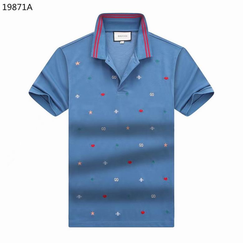 Wholesale Cheap G.ucci Short Sleeve Lapel T Shirts for Sale