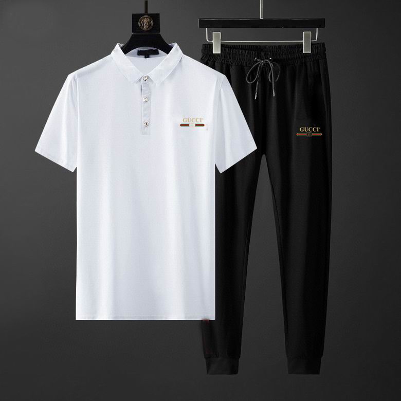 Wholesale Cheap G.ucci Short Sleeve Replica Tracksuits for Sale
