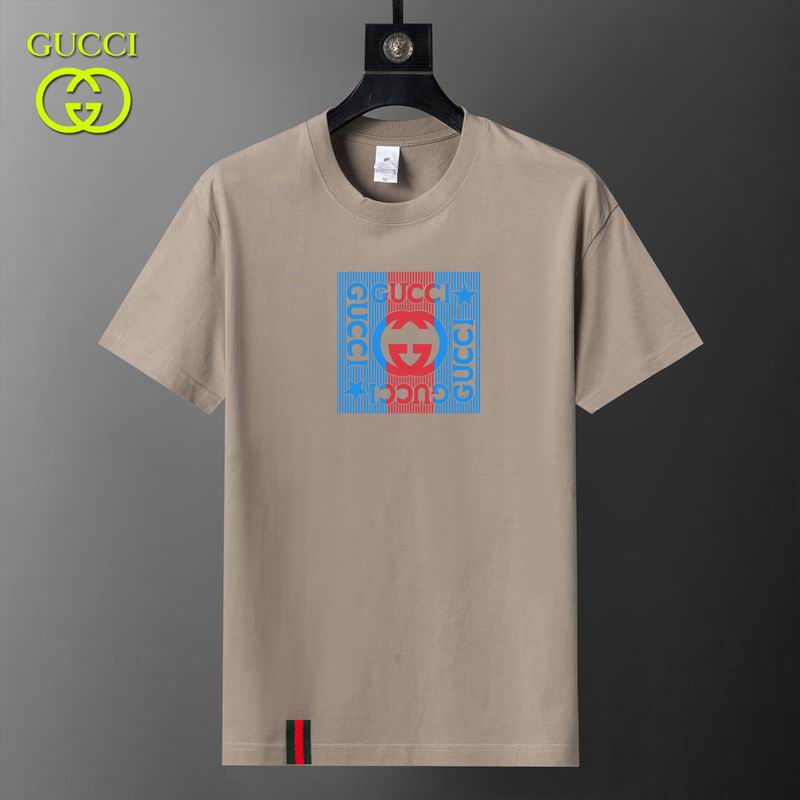 Wholesale High-quality Fashion G.ucci Short Sleeve Crew Neck Replica T-Shirts for sale