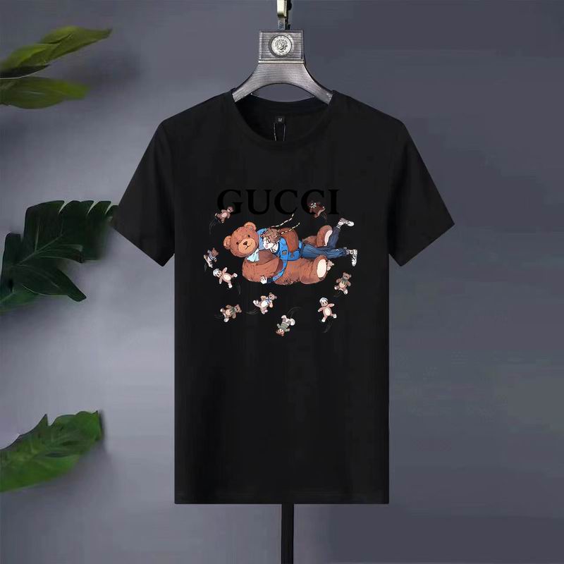 Wholesale High-quality Fashion G.ucci Short Sleeve Crew Neck Replica T-Shirts for sale