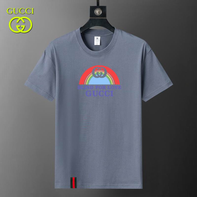 Wholesale High-quality Fashion G.ucci Short Sleeve Crew Neck Replica T-Shirts for sale
