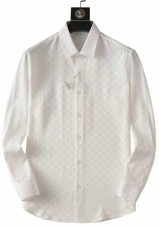 Wholesale Cheap G ucci Long Sleeve men Shirts for Sale