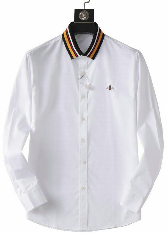 Wholesale Cheap G ucci Long Sleeve men Shirts for Sale