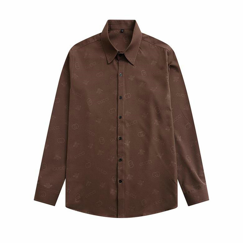 Wholesale Cheap G ucci Long Sleeve men Shirts for Sale