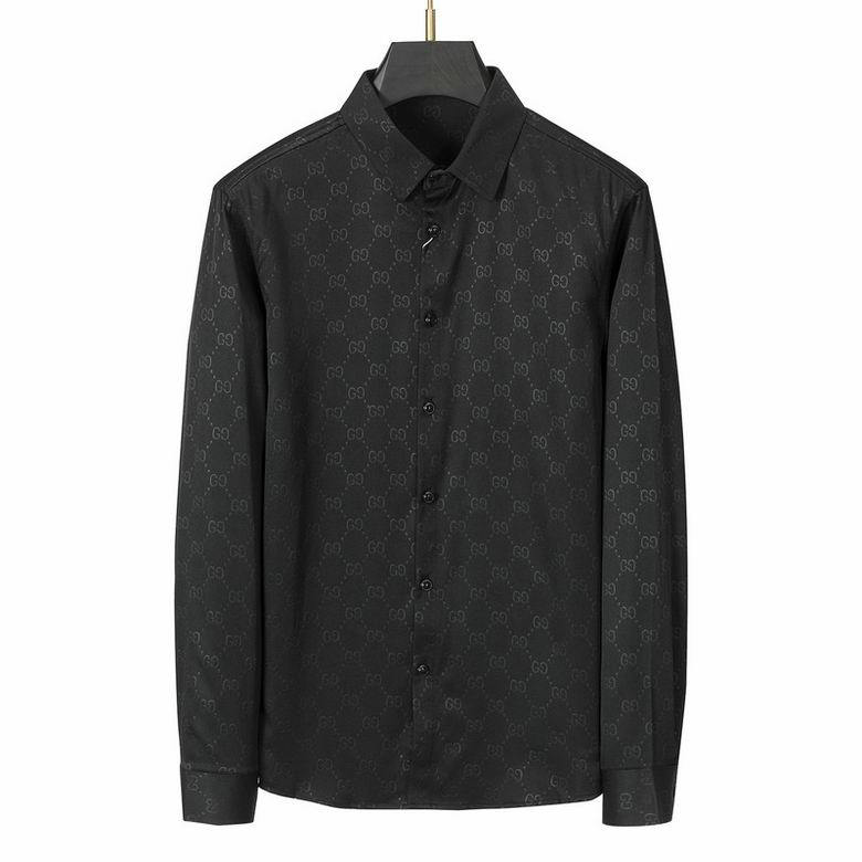 Wholesale Cheap G ucci Long Sleeve men Shirts for Sale