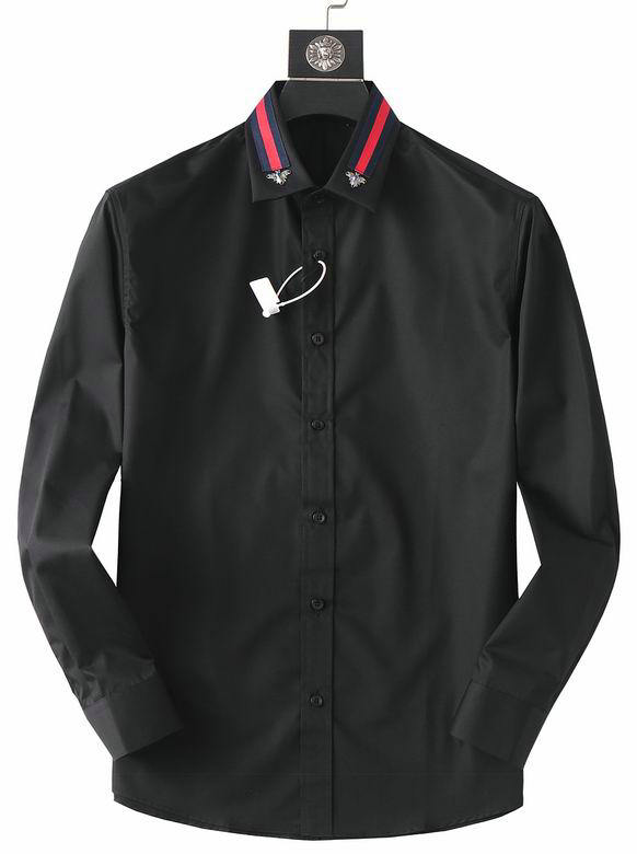 Wholesale Cheap G ucci Long Sleeve men Shirts for Sale