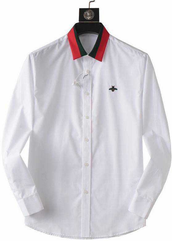 Wholesale Cheap G ucci Long Sleeve men Shirts for Sale