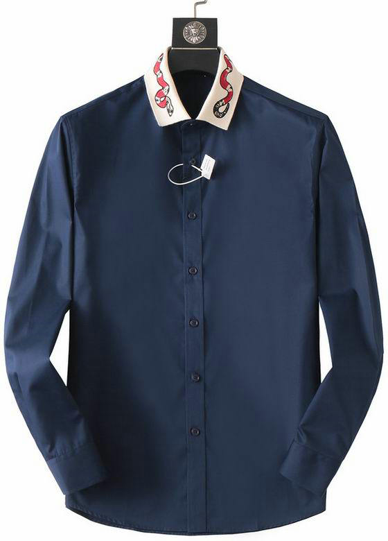Wholesale Cheap G ucci Long Sleeve men Shirts for Sale