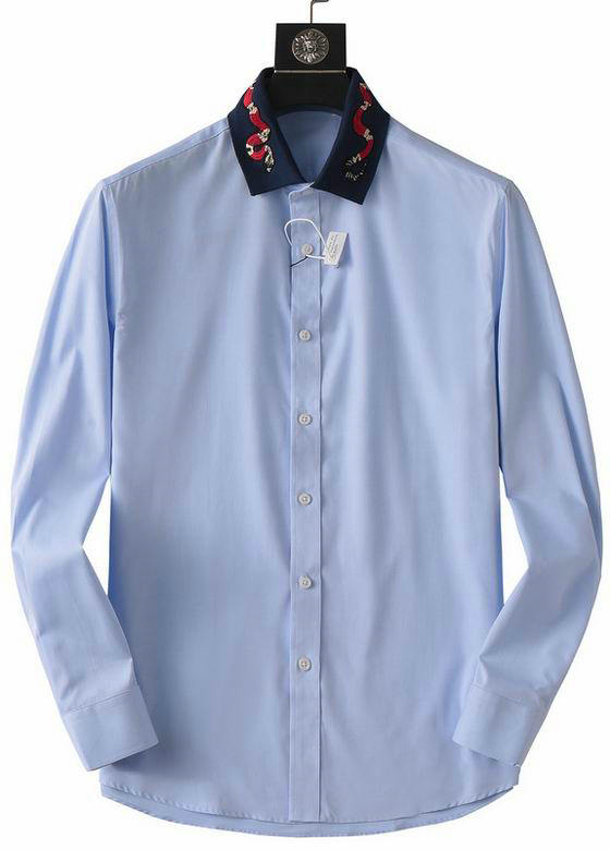Wholesale Cheap G ucci Long Sleeve men Shirts for Sale
