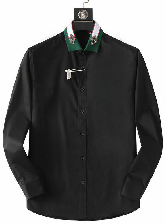 Wholesale Cheap G ucci Long Sleeve men Shirts for Sale