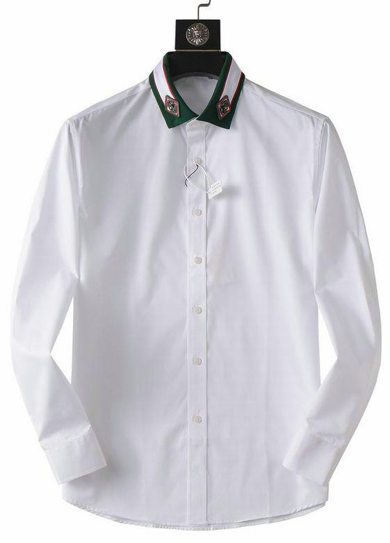 Wholesale Cheap G ucci Long Sleeve men Shirts for Sale