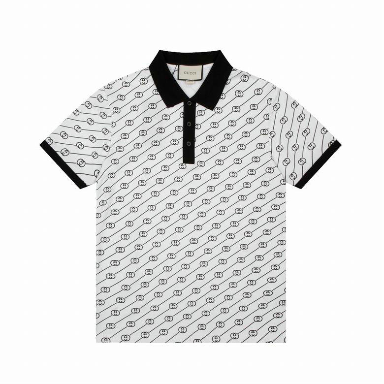 Wholesale Cheap G ucci Short Sleeve Lapel T-Shirts for Sale