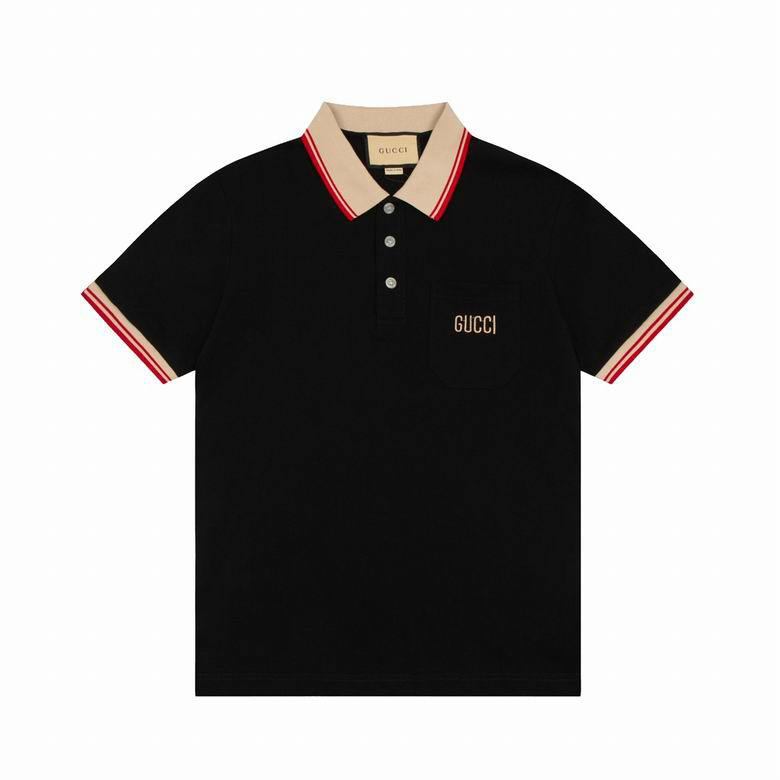 Wholesale Cheap G ucci Short Sleeve Lapel T-Shirts for Sale