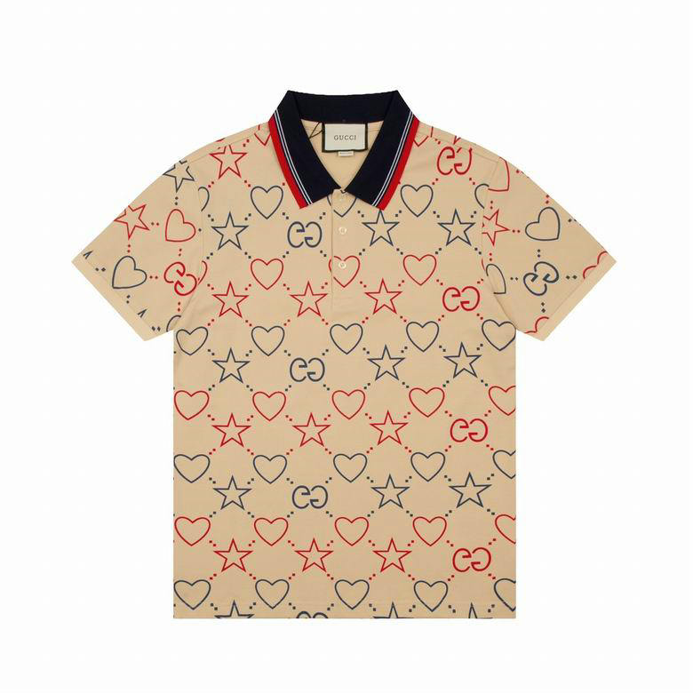 Wholesale Cheap G ucci Short Sleeve Lapel T-Shirts for Sale