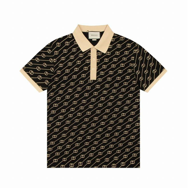 Wholesale Cheap G ucci Short Sleeve Lapel T-Shirts for Sale