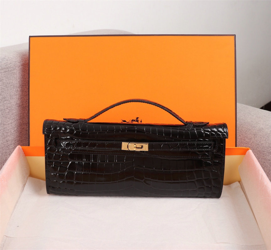 Wholesale Cheap Hermes Kelly Crocodile Clutch for sale