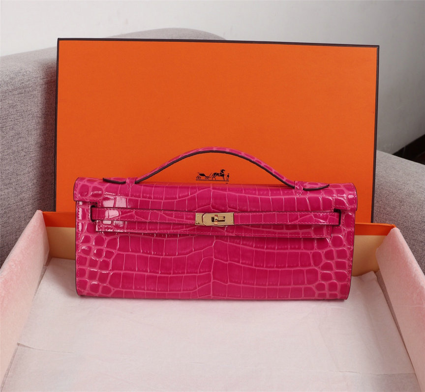 Wholesale Cheap Hermes Kelly Crocodile Clutch for sale