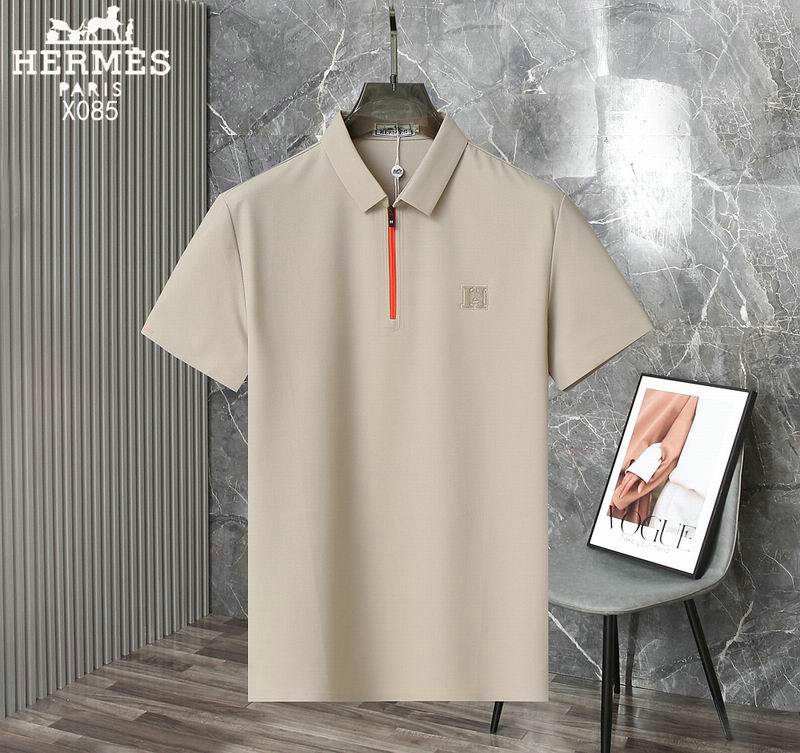 Wholesale Cheap High quality Hermes Short Sleeve Lapel Mens T Shirts for Sale