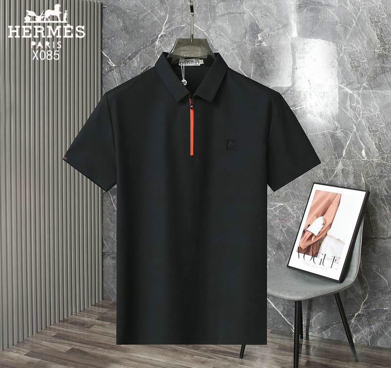 Wholesale Cheap High quality Hermes Short Sleeve Lapel Mens T Shirts for Sale