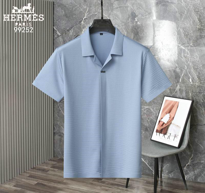 Wholesale Cheap High quality Hermes Short Sleeve Lapel Mens T Shirts for Sale