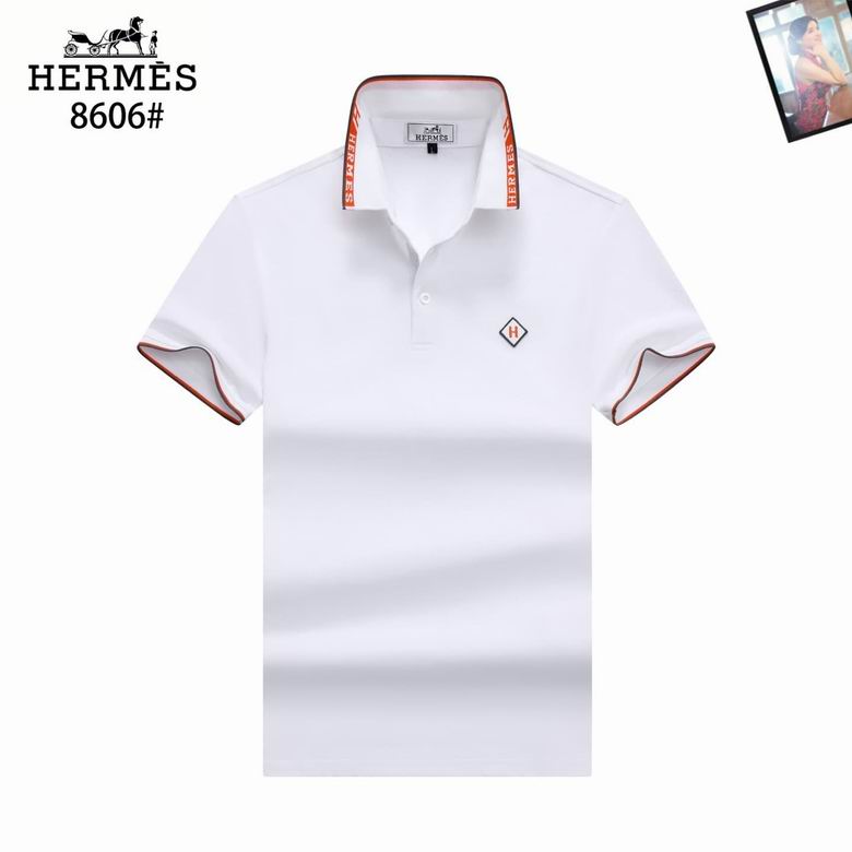 Wholesale High-quality men's H.ermes Short Sleeve Lapel Replica Designer T-Shirts for sale