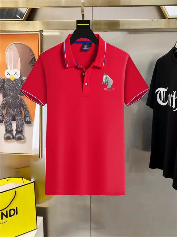 Wholesale High-quality Brands H.ermes Short Sleeve Lapel Replica Designer T-Shirts for sale